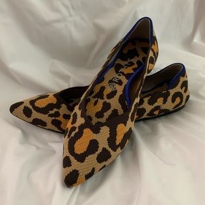 Rothy’s Leopard Pointed Toe Flats